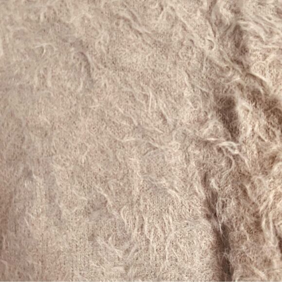 Urban Outfitters Sweet as a Peach Fuzzy Eyelash Mock Neck Sweater Turquoise - Picture 2 of 4